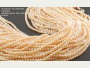 Cordon de perle de culture - baroque 4x5 mm abricot, longueur 40,5 cm /7232