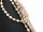 Cordon de perle biwa - losanges 10x14 mm blanc, longueur 39,5 cm /7374
