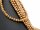 Cultured pearl strand - baroque 8x10 mm gold brown, length 40 cm