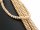7383/ Culture-pearls strand - button-shaped, cream-gold, 8x9mm - 40,5 cm