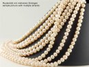7460/ Cultured Pearls strand - baroque, cream-ros&eacute; 8x9 mm
