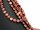 7560/ Biwa pearls strand - red, hexagonal disks, ca. 12 mm - 40,5 cm