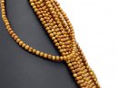 Culture pearl strand - baroque 5x6 mm copper color, 37.5...