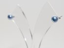 Clous doreilles - Perles de culture, bouton 8mm bleu /8018