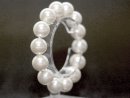 Bracelet - perles de coquillage - blanc 14mm /8627