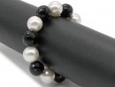 Bracelet - perles de coquillage, onyx /8633