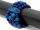 Vierreihiges Armband - Achat, facettiert, blau schwarz / 8688