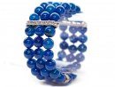 8692/ Bracelet - 3-rowed, agate blue