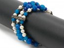 8967/ Bracelet, shell pearls and faceted agate