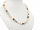 9385/ Necklace - shell pearls, 8 mm, multicolor, magnetic...