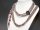 9518/ Dreireihige Halskette - Zuchtperlen grau-braun ca.130cm