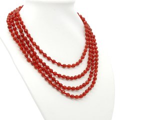 Endless, red carnelian necklace