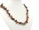 Necklace with smoky quartz and pearls