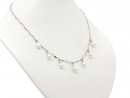 Silver-plated necklace with white pearls