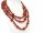 Halskette - rote, facettierte Karneole, einzeln geknotet, L&auml;nge 160 cm /9928