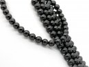 1074/ Shell pearls strand - black, 10 mm