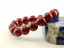 Bracelet - perles de coquillage, 12mm, cerise /8902