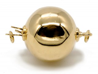Ball clasp - gilded 925/-silver, 15 mm /3059