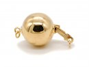 Ball clasp - gilded 925/-silver, 15 mm /3059