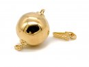 Ball clasp - gilded 925/-silver, 15 mm /3059