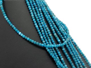 Apatit Strang - Kugeln 4 mm blau, Länge 40 cm /4363