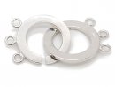 3039/ Clasp - partly brushed, 925/-silver for multi-rowed...