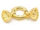 Ring-clasp - golden-colored 925/-silver for multi-rowed...