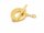 Toggle clasp - golden-plated 925/-silver, 15 mm /3074