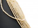 Culture pearl strand - baroque 5 mm pastel yellow, length...
