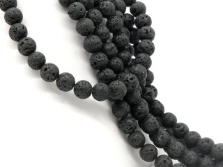 Coussins de lave noirs ajourés pour bijoux