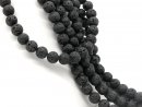 Coussins de lave noirs ajourés pour bijoux