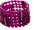 Bracelet - cinq rangs, Agate, magenta, 8 mm /8956
