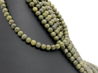 Serpentin Strang - 8 mm, grün /5613