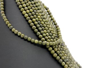 Serpentin Strang - 6 mm, grün /5612