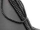 1521/ Tourmaline strand - black, faceted, 6 mm