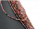 Colourful, pierced tourmaline beads