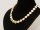 Collier - disques des perles biwa, or crème - 43 cm /9933