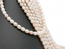 7242/ Cultured pearl strand - oval, 9x7 mm, multicolor -...