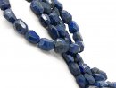 Lapis Strang - hexagonal, 20x15 mm farbveredelt blau - 38 cm/2209