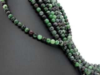 Pierced anyolite in green and magenta