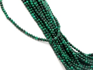 Perles de malachite vert vif