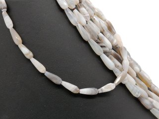 Grey faceted agate drops