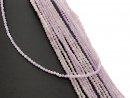 2144/ Agate strand - faceted, lilac, 2 mm, - 38 cm