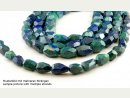 Malachit-Azurit Strang - hexagonal 18x22mm, farbveredelt - 41 cm/2100