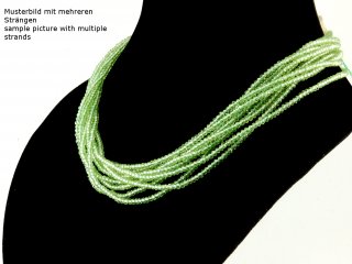Peridot Strang - facettierte Rondelle, 2x3 mm, grün /1720