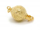 0678/ 925/- silver ball clasp - gold plated, rough...