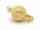 0678/ 925/- silver ball clasp - gold plated, rough finish, 10 mm