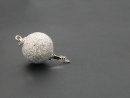 0683/ 925/- silver ball clasp - rough finish, 16 mm