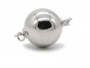 925/- silver ball clasp - polished, 16 mm /3046