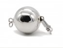 925/- silver ball clasp - polished, 16 mm /3046